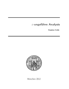 ε-ungefähre Analysis