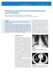 Rhodococcus equi-Pneumonie als Erstmanifestation einer HIV