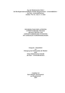 die bedeutung der latenten hyperthyreose für das neuauftreten von