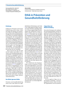 Ethik in Prävention und GesundheitsförderungEthics in prevention