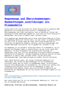 Regenmenge und Überschwemmungen