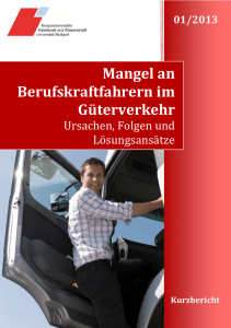 Mangel an Berufskraftfahrern im Güterverkehr - BWI