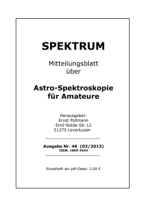 SPEKTRUM - astrospectroscopy.de