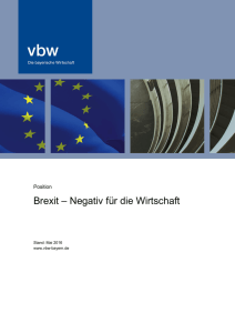 Brexit – Negativ für die Wirtschaft - vbw