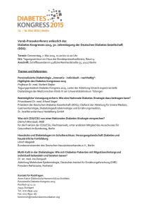 Pressemappe Vorab-PK DDG - Deutsche Diabetes Gesellschaft