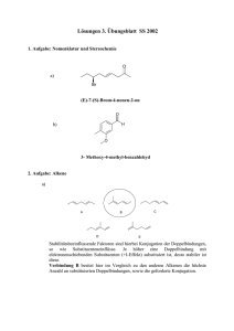 Lösungen 3. Übungsblatt SS 2002 - Institut für Organische Chemie