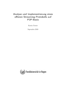 Analyse und Implementierung eines offenen Streaming