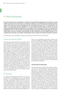 Kapitel Alpine Ökosysteme - Naturwissenschaften Schweiz