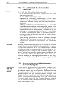 7.3.2 Vor- und Nachteile der elektronischen Krankenakte 7.3.3