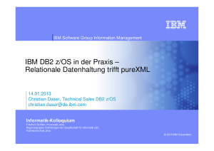 IBM DB2 z/OS in der Praxis – Relationale Datenhaltung trifft pureXML