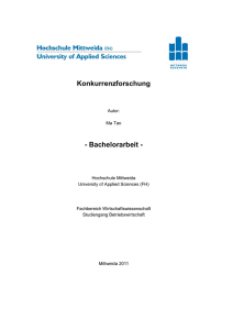 Konkurrenzforschung - Bachelorarbeit - MOnAMi