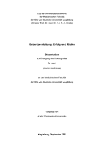 Geburtseinleitung: Erfolg und Risiko