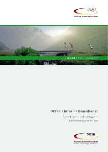 DOSB l Informationsdienst Sport schützt Umwelt