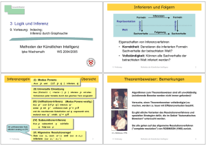 3 Logik und Inferenz - Universität Bielefeld