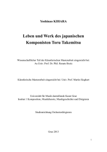 Leben und Werk des japanischen Komponisten Toru Takemitsu