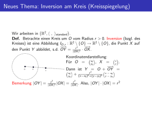 Neues Thema: Inversion am Kreis (Kreisspiegelung)