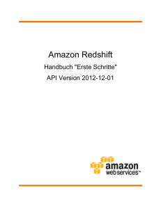 Amazon Redshift - Handbuch "Erste Schritte"