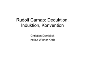Rudolf Carnap: Deduktion, Induktion, Konvention