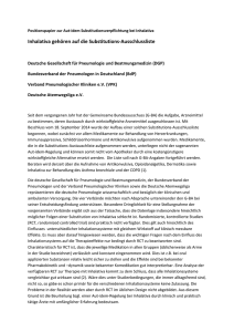 Positionspapier zur Aut-idem Substitutionsverpflichtung bei Inhalativa