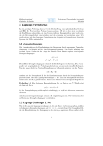 1 Lagrange-Formalismus