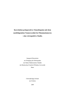 Korrelation präoperativer Stanzbiopsien mit dem