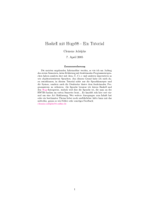 Haskell mit Hugs98 - Ein Tutorial - S-Inf
