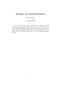 Analyse von Hashfunktionen