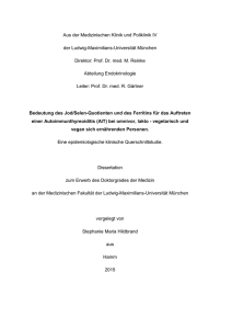 Bedeutung des Jod/Selen-Quotienten und des Ferritins für das