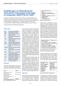 Empfehlungen zur Behandlung der obstruktiven