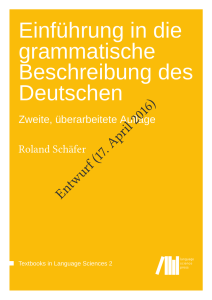 Einführung in die grammatische Beschreibung des