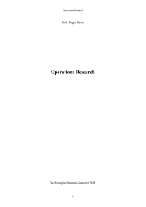 Operations Research - oth