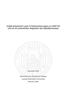 Jmjd6 katalysiert Lysin-5-Hydroxylierungen an U2AF