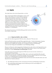 Grundlagen der Optik