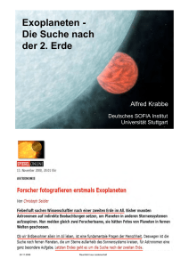 Exoplaneten - Universität Stuttgart