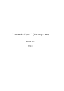 Theoretische Physik II (Elektrodynamik)