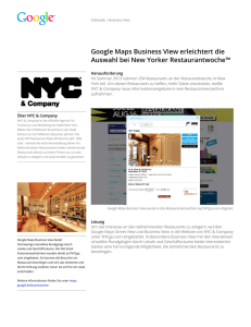 Google Maps Business View erleichtert die Auswahl bei New Yorker