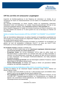 CRT-D, ICDs und Garantie - Datenblatt