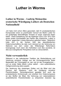 Ludwig Meinardus oratorische Würdigung Luthers als