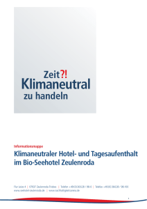 Klimaneutral - Bio Seehotel Zeulenroda