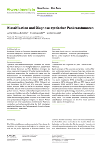 Klassifikation und Diagnose zystischer Pankreastumoren