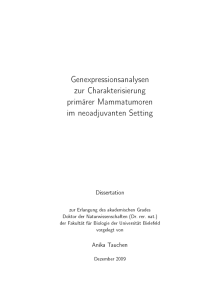 Genexpressionsanalysen zur Charakterisierung primärer