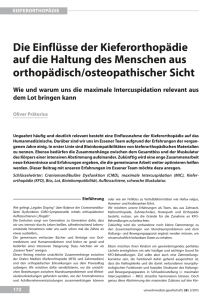 Die Einflüsse der Kieferorthopädie auf die haltung des Menschen