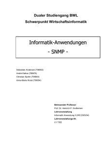Informatik-Anwendungen - SNMP - Beuth Hochschule für Technik
