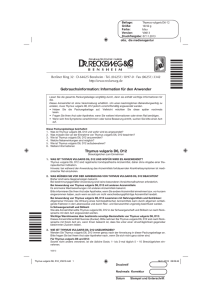 Information für den Anwender Thymus vulgaris D6, D12