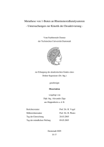 Metathese von 1-Buten an Rheniumoxidkatalysatoren