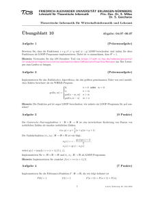 Ubungsblatt 10 - Theoretische Informatik - Friedrich
