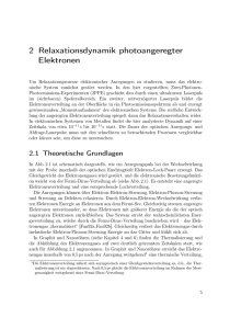 2 Relaxationsdynamik photoangeregter Elektronen