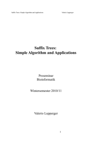 Suffix Trees: Simple Algorithm and Applications