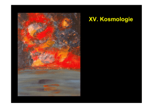 XV. Kosmologie