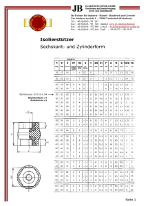 Isolierstützer Sechskant- und Zylinderform